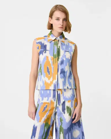 Emporio Sirenuse Ylenia Top in Watercolor Ikat | Thumbnail 6 Emporio Sirenuse Ylenia Top in Watercolor Ikat | Thumbnail 6