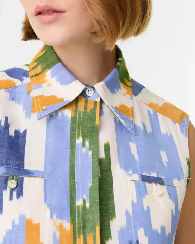 Emporio Sirenuse Ylenia Top in Watercolor Ikat | Thumbnail 7 Emporio Sirenuse Ylenia Top in Watercolor Ikat | Thumbnail 7