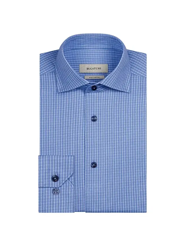 Men's Devon Checked OoohCotton Shirt - Air Blue