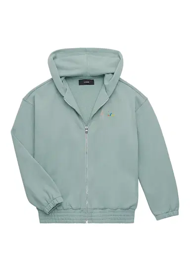 AMIRI Little Kid's & Kid's Logo Zip-Up Hoodie - Ceramic Teal - Size 4 | Thumbnail 3 AMIRI Little Kid's & Kid's Logo Zip-Up Hoodie - Ceramic Teal - Size 4 | Thumbnail 3