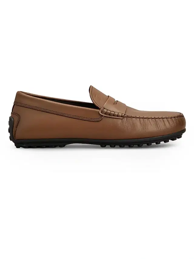 Tod's Men's City Gommino Leather Driving Loafers - Dark Brown