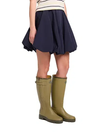 TWP Women's Julia Pleated Cotton Poplin Miniskirt | Thumbnail 4