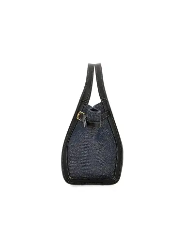 Tod's Women's Canvas & Leather Shopping Tote Bag - Blue Denim | Thumbnail 4