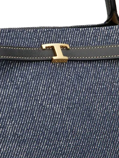 Tod's Women's Canvas & Leather Shopping Tote Bag - Blue Denim | Thumbnail 7