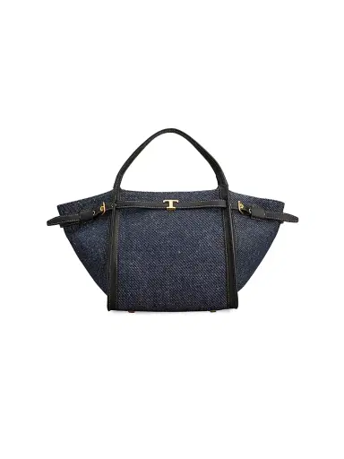 Tod's Women's Canvas & Leather Shopping Tote Bag - Blue Denim | Thumbnail 1