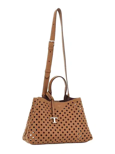 Tod's Women's Perforated Leather Top Handle Bag - Kenia Boreaux | Thumbnail 2 Tod's Women's Perforated Leather Top Handle Bag - Kenia Boreaux | Thumbnail 2
