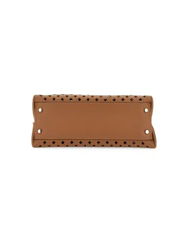 Tod's Women's Perforated Leather Top Handle Bag - Kenia Boreaux | Thumbnail 6 Tod's Women's Perforated Leather Top Handle Bag - Kenia Boreaux | Thumbnail 6
