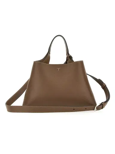 Tod's Women's Small Leather Top Handle Bag - Noce Creta | Thumbnail 4 Tod's Women's Small Leather Top Handle Bag - Noce Creta | Thumbnail 4