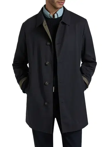 Saks Fifth Avenue Men's Reversible Peach Raincoat | Thumbnail 3 Saks Fifth Avenue Men's Reversible Peach Raincoat | Thumbnail 3