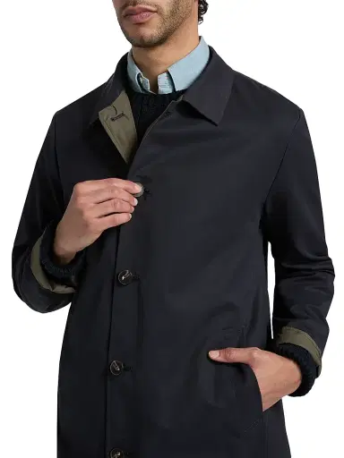 Saks Fifth Avenue Men's Reversible Peach Raincoat | Thumbnail 7 Saks Fifth Avenue Men's Reversible Peach Raincoat | Thumbnail 7