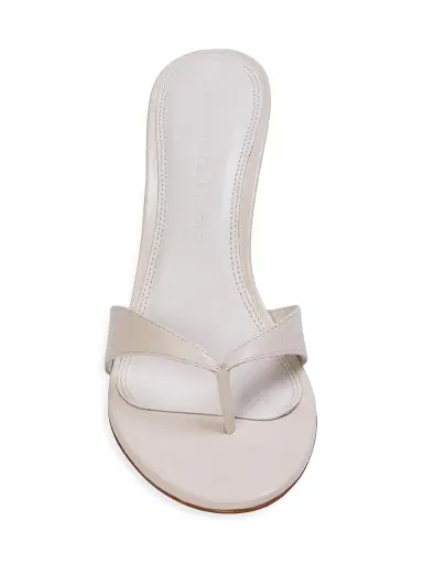 Black Suede Studio Women's Aura 70MM Mule Sandals - Coconut Leather - Size 12 | Thumbnail 4