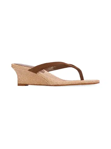Black Suede Studio Women's Easy 50MM Suede Mule Sandals - Raffia Bourbon Suede | Thumbnail 2 Black Suede Studio Women's Easy 50MM Suede Mule Sandals - Raffia Bourbon Suede | Thumbnail 2