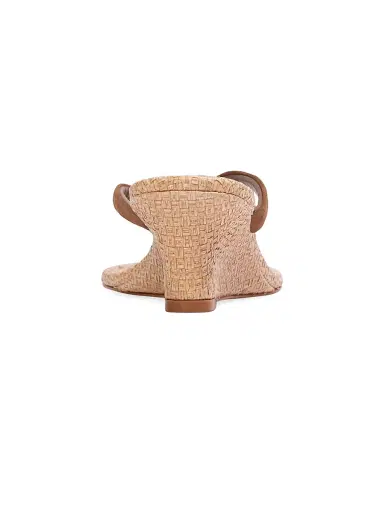 Black Suede Studio Women's Easy 50MM Suede Mule Sandals - Raffia Bourbon Suede | Thumbnail 4 Black Suede Studio Women's Easy 50MM Suede Mule Sandals - Raffia Bourbon Suede | Thumbnail 4