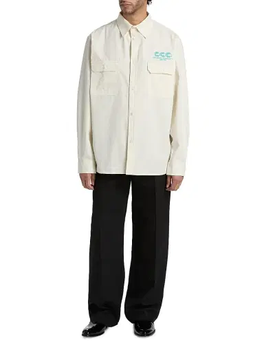 Willy Chavarria Men's Corcoran Oversized Workshirt - Masa - Size Small | Thumbnail 2 Willy Chavarria Men's Corcoran Oversized Workshirt - Masa - Size Small | Thumbnail 2