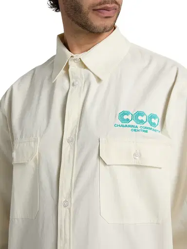 Willy Chavarria Men's Corcoran Oversized Workshirt - Masa - Size Small | Thumbnail 6 Willy Chavarria Men's Corcoran Oversized Workshirt - Masa - Size Small | Thumbnail 6