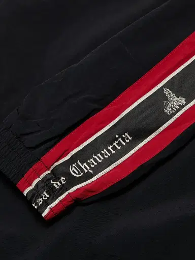 Willy Chavarria Men's Casa De Chavarria Tape Jacket - Black Red - Size Small | Thumbnail 7