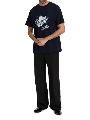 Willy Chavarria Men's Willy Leche Easy T-Shirt - Peacoat | Thumbnail 2 Willy Chavarria Men's Willy Leche Easy T-Shirt - Peacoat | Thumbnail 2