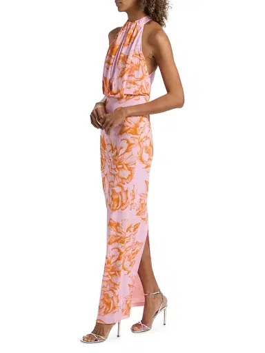 Black Halo Women's Elowen Floral Halter Maxi Dress - Fleur De Peony | Thumbnail 2