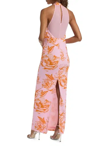 Black Halo Women's Elowen Floral Halter Maxi Dress - Fleur De Peony | Thumbnail 5