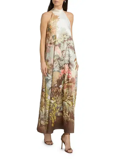Kobi Halperin Women's Autumn Edens Valley Print Cover-Up Dress - Coral Multi | Thumbnail 2