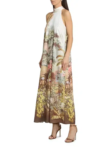 Kobi Halperin Women's Autumn Edens Valley Print Cover-Up Dress - Coral Multi | Thumbnail 4