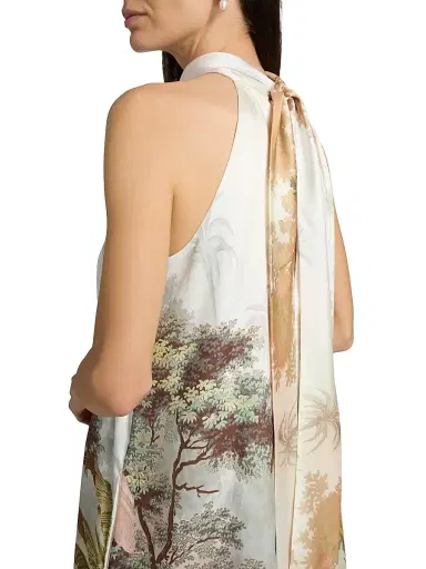 Kobi Halperin Women's Autumn Edens Valley Print Cover-Up Dress - Coral Multi | Thumbnail 6