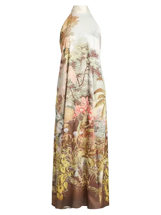 Kobi Halperin Women's Autumn Edens Valley Print Cover-Up Dress - Coral Multi