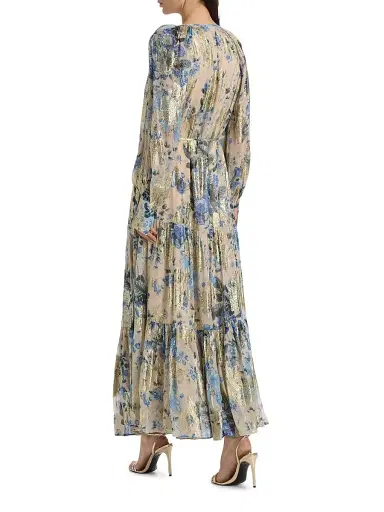 Kobi Halperin Women's Xandra Metallic Floral Maxi Dress - Blue Multi | Thumbnail 5