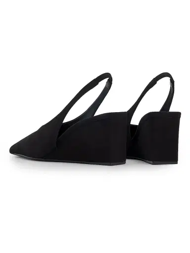 ALAIA Women's 75MM Suede Slingback Wedge Mules - Noir | Thumbnail 3 ALAIA Women's 75MM Suede Slingback Wedge Mules - Noir | Thumbnail 3