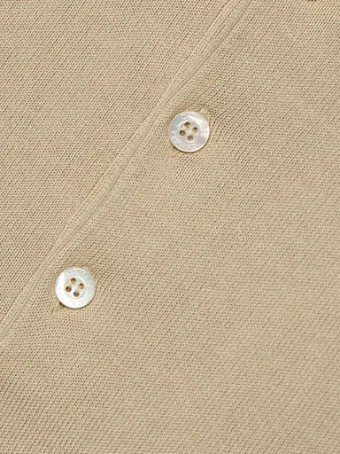 Canali Men's Cotton Knit Polo Shirt - Tan - Size 42 | Thumbnail 7