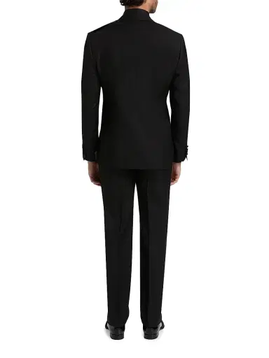 Canali Men's Wool Notch Tuxedo - Black - Size 38 | Thumbnail 5