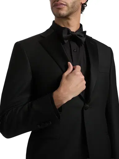 Canali Men's Wool Notch Tuxedo - Black - Size 38 | Thumbnail 6