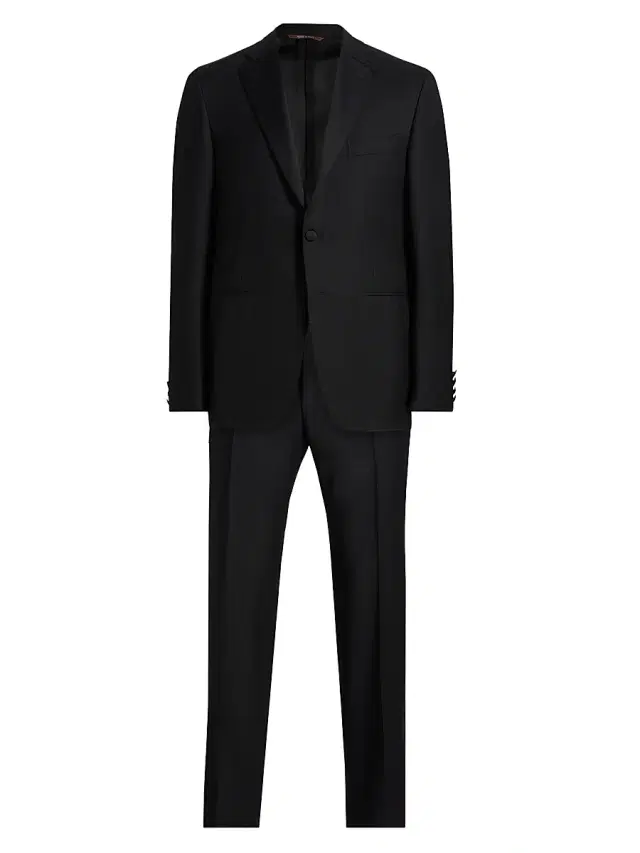 Men's Wool Notch Tuxedo - Black