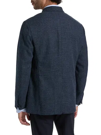 Canali Men's Hybrid 4-Button Patch Jacket - Navy | Thumbnail 5