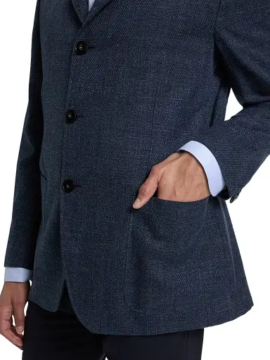 Canali Men's Hybrid 4-Button Patch Jacket - Navy | Thumbnail 6