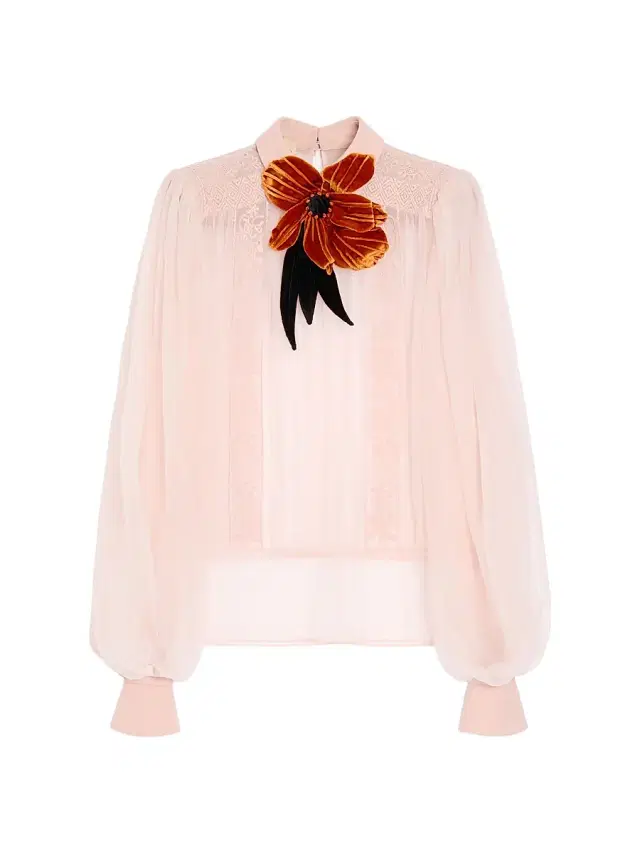 Valentino Garavani Women's Embroidered Organza Top - Pink