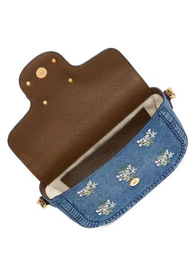 Valentino Garavani Women's Alltime Embroidered Denim Shoulder Bag - Denim | Thumbnail 6 Valentino Garavani Women's Alltime Embroidered Denim Shoulder Bag - Denim | Thumbnail 6