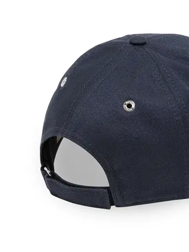 Moncler Women's Baseball Hat in Cotton Gabardine - Navy Blue | Thumbnail 3 Moncler Women's Baseball Hat in Cotton Gabardine - Navy Blue | Thumbnail 3