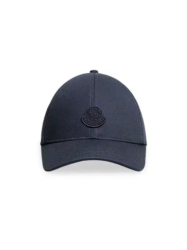 Moncler Women's Baseball Hat in Cotton Gabardine - Navy Blue | Thumbnail 1 Moncler Women's Baseball Hat in Cotton Gabardine - Navy Blue | Thumbnail 1