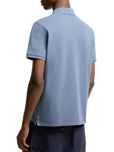 Moncler Men's Polo Shirt in Cotton Piquet - Light Blue - Size Large | Thumbnail 3