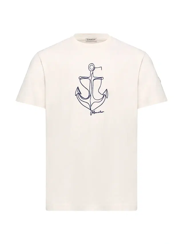 Moncler Men's Crewneck T-Shirt in Cotton - White