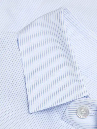 Giorgio Armani Men's Striped Stretch Cotton Button-Front Shirt - Lavender Lustre - Size 16 | Thumbnail 7