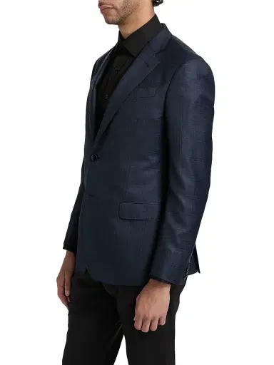 Giorgio Armani Men's Windowpane Wool Sportcoat | Thumbnail 4 Giorgio Armani Men's Windowpane Wool Sportcoat | Thumbnail 4