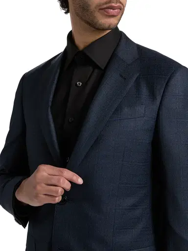 Giorgio Armani Men's Windowpane Wool Sportcoat | Thumbnail 6 Giorgio Armani Men's Windowpane Wool Sportcoat | Thumbnail 6