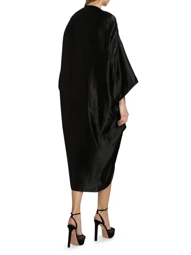 Rick Owens Women's Tommykite Satin Tunic - Black - Size 6 | Thumbnail 5 Rick Owens Women's Tommykite Satin Tunic - Black - Size 6 | Thumbnail 5