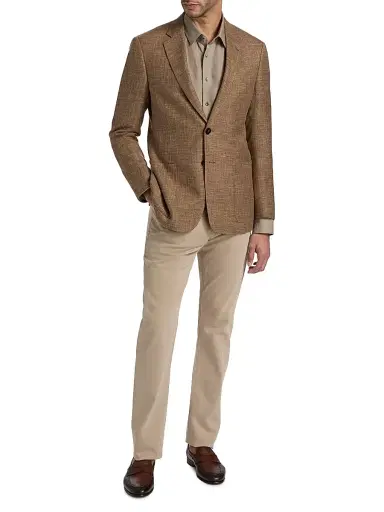 Giorgio Armani Men's Woven Sports Jacket - Tan - Size 42 | Thumbnail 2