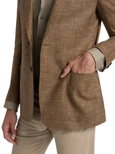 Giorgio Armani Men's Woven Sports Jacket - Tan - Size 42 | Thumbnail 6