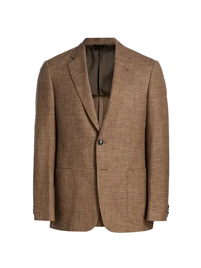 Men's Woven Sports Jacket - Tan