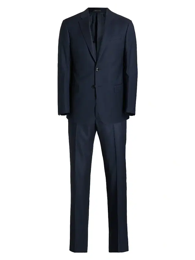 Giorgio Armani Men's Soft Tailored Wool Suit - Solid Medieval