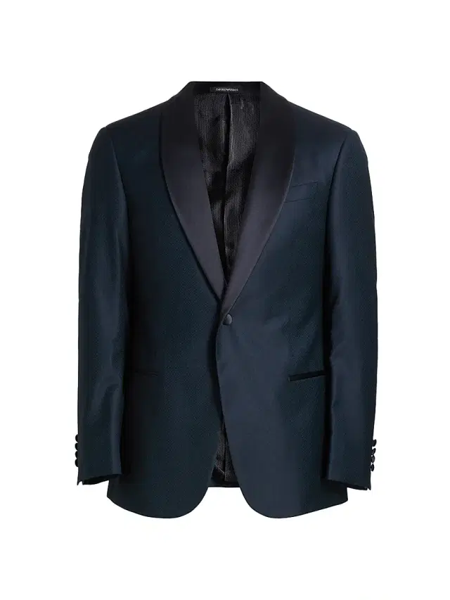 Emporio Armani Men's Dinner Virgin Wool Jacket - Teal